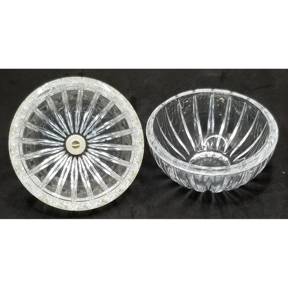 St George Holiday Magic DePlomo 24% Lead Crystal Candy Dish Bowl Tree Ornament - Picture 8 of 12